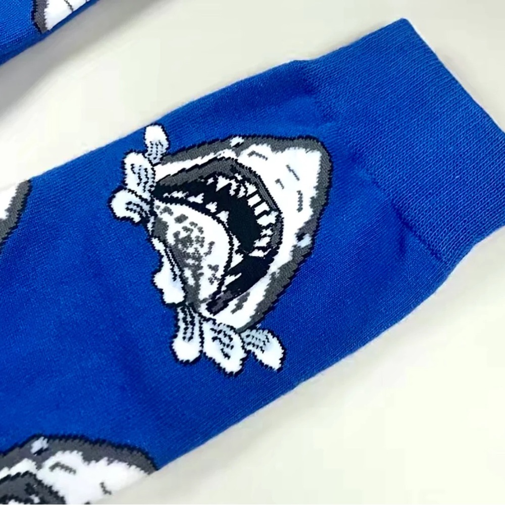 Blue Shark Pattern Socks - Picture 2 of 2